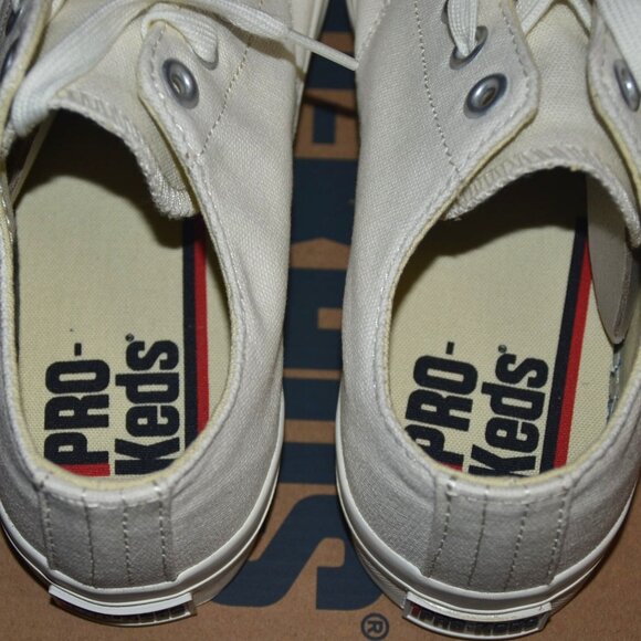 NEW in Box PRO-KEDS ROYAL LOW CANVAS SKATEBOARD CASUAL SNEAKERS WHITE Men's 7 - Picture 7 of 8